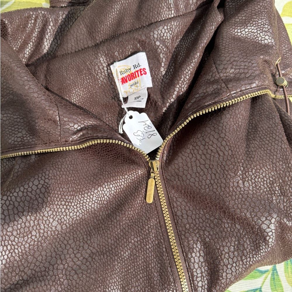 Ruby Rd. Chocolate Leather Jacket - image 6